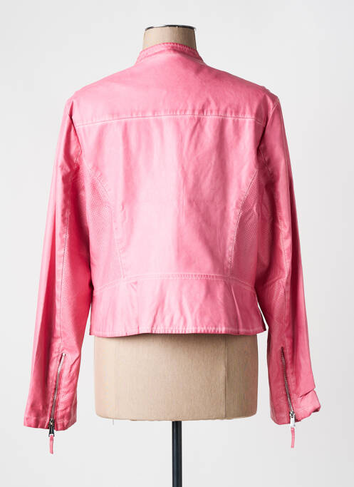 Veste simili cuir rose RINO & PELLE pour femme