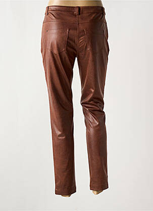 Pantalon slim stretch taille normale marron EVA KAYAN femme