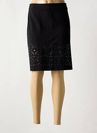Jupe mi-longue coupe droite noir ESQUALO femme