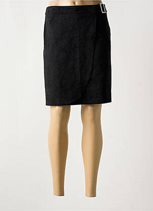 Jupe mi-longue coupe droite noir ESQUALO femme