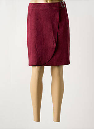 Jupe mi-longue coupe droite violet ESQUALO femme