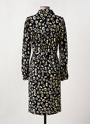 Robe mi-longue manches longues manches longues noir ESQUALO femme