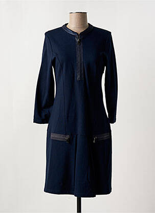 Robe courte manches longues manches longues bleu EVA KAYAN femme