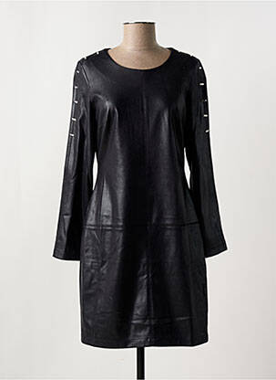Robe courte fermeture zippée au dos manches longues noir EVA KAYAN femme