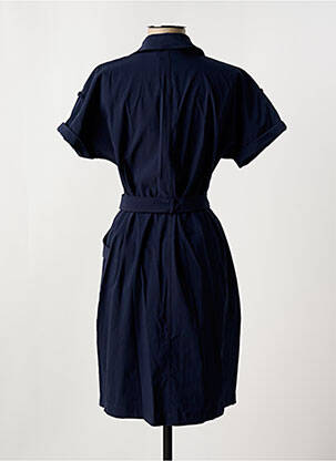 Robe mi-longue manches courtes manches courtes bleu EVA KAYAN femme