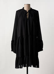 Robe mi-longue manches longues manches longues noir MOLLY BRACKEN femme