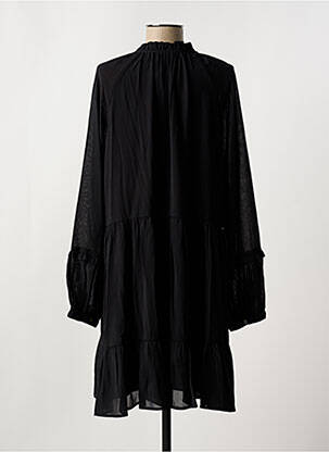 Robe mi-longue manches longues manches longues noir MOLLY BRACKEN femme