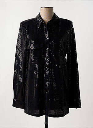 Chemisier coupe cintrée manches longues noir LOLA CASADEMUNT femme