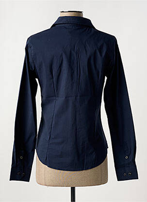 Chemisier coupe cintrée manches longues bleu NUMEROLOGIE femme