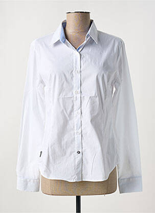 Chemisier coupe cintrée manches longues blanc NUMEROLOGIE femme