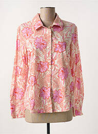 Chemisier imprimé fleurs manches longues rose KANOPE femme