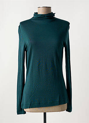 Sous-pull effet matière satinée manches longues vert ESPRIT femme