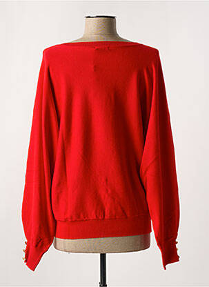 Pull col v manches longues rouge ESQUALO femme