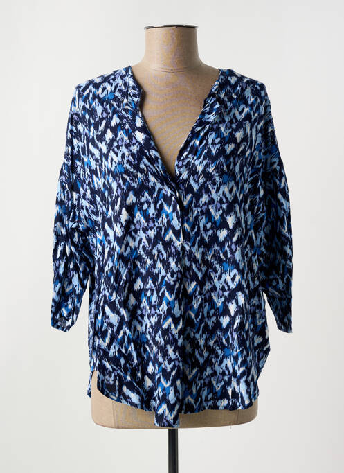 Blouse manches 3/4 manches 3/4 bleu MOLLY BRACKEN femme