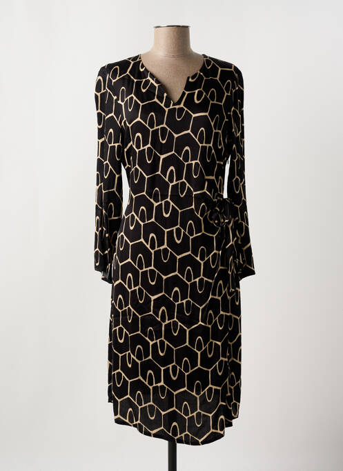 Robe mi-longue noir SIGNE NATURE pour femme