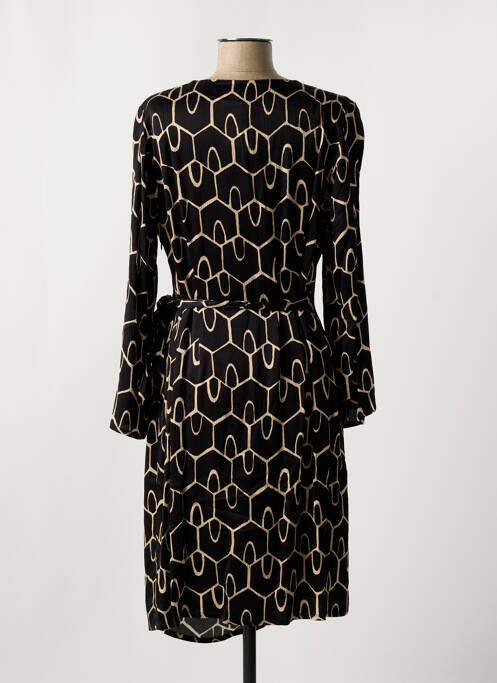 Robe mi-longue noir SIGNE NATURE pour femme