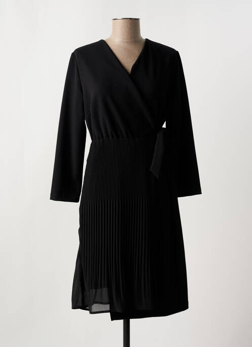 Robe mi-longue noir SIGNE NATURE pour femme