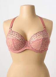 Soutien-gorge légère et transparente haut soutien-gorge emboitant rose ELOMI femme
