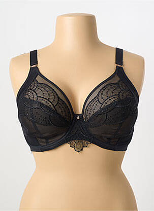 Soutien-gorge broderie haut soutien-gorge emboitant noir ELOMI femme