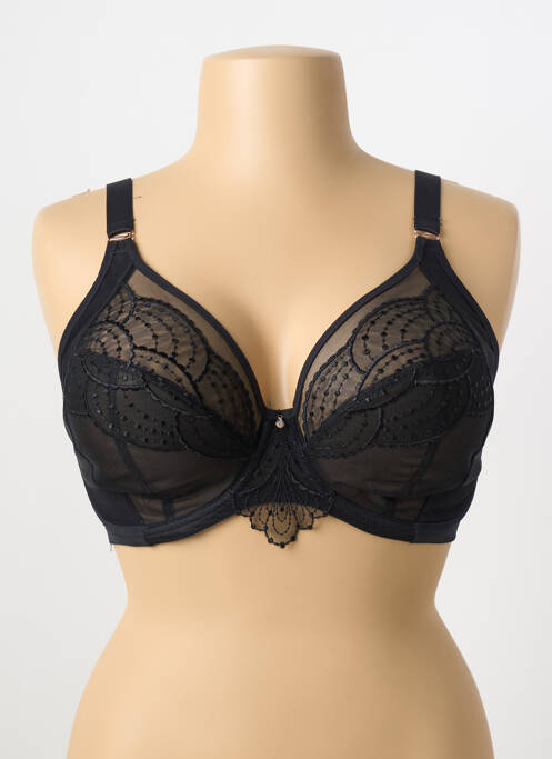 Soutien-gorge broderie haut soutien-gorge emboitant noir ELOMI femme