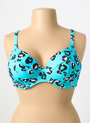 Haut de maillot de bain haut soutien-gorge emboitant haut soutien-gorge emboitant bleu ELOMI femme