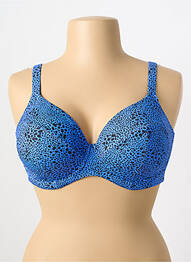 Haut de maillot de bain bretelles élastiquées bleu ELOMI femme