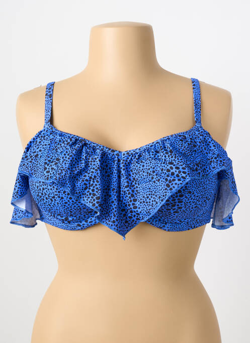 Haut de maillot de bain haut soutien-gorge emboitant haut soutien-gorge emboitant bleu ELOMI femme