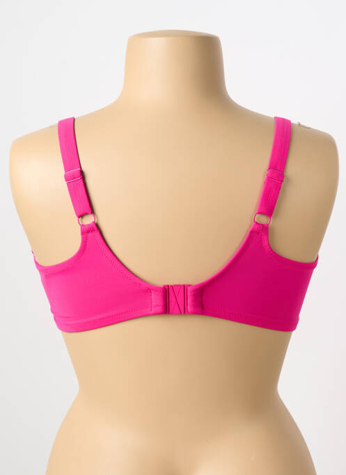 Haut de maillot de bain bretelles élastiquées rose ELOMI femme