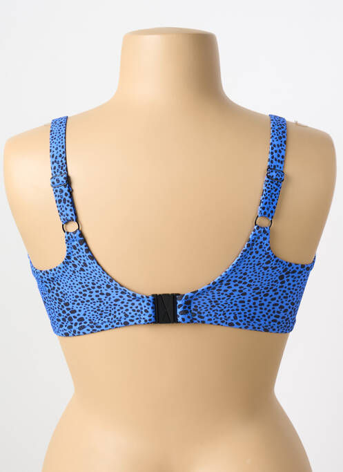 Haut de maillot de bain bretelles élastiquées bleu ELOMI femme