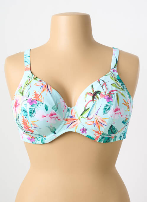 Haut de maillot de bain haut soutien-gorge emboitant haut soutien-gorge emboitant bleu ELOMI femme