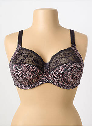 Soutien-gorge effet matière satinée haut soutien-gorge emboitant marron ELOMI femme