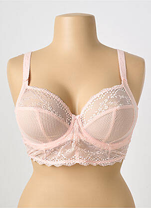 Soutien-gorge légère et transparente haut soutien-gorge emboitant rose ELOMI femme