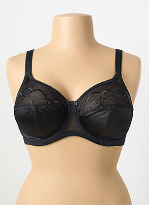 Soutien-gorge effet matière satinée haut soutien-gorge emboitant noir ELOMI femme