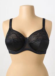 Soutien-gorge effet matière satinée haut soutien-gorge emboitant noir ELOMI femme