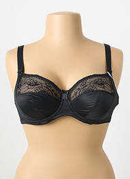 Soutien-gorge effet matière satinée haut soutien-gorge emboitant noir ELOMI femme