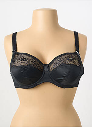 Soutien-gorge effet matière satinée haut soutien-gorge emboitant noir ELOMI femme
