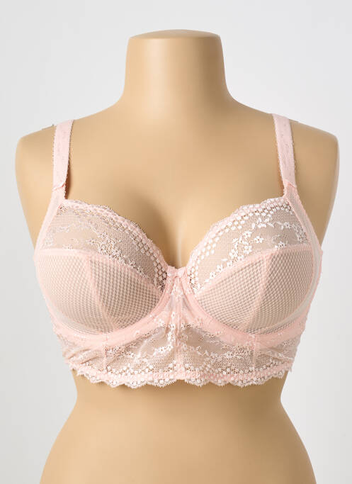 Soutien-gorge légère et transparente haut soutien-gorge emboitant rose ELOMI femme
