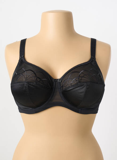 Soutien-gorge effet matière satinée haut soutien-gorge emboitant noir ELOMI femme