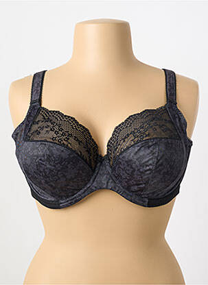 Soutien-gorge effet matière satinée haut soutien-gorge emboitant noir ELOMI femme