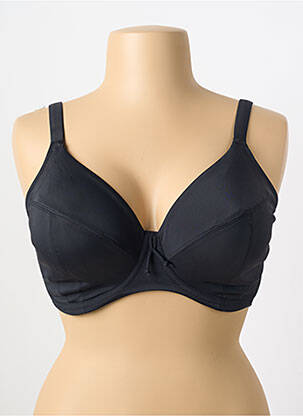 Soutien-gorge effet matière satinée haut soutien-gorge emboitant noir ELOMI femme
