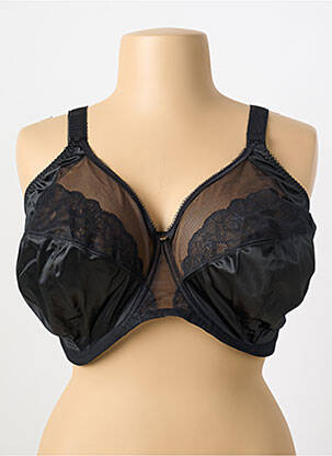 Soutien-gorge effet matière satinée haut soutien-gorge emboitant noir ELOMI femme