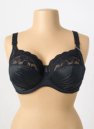 Soutien-gorge effet matière satinée haut soutien-gorge moulé noir ELOMI femme