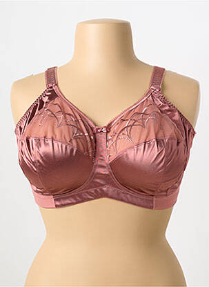 Soutien-gorge effet matière satinée haut soutien-gorge emboitant rose ELOMI femme