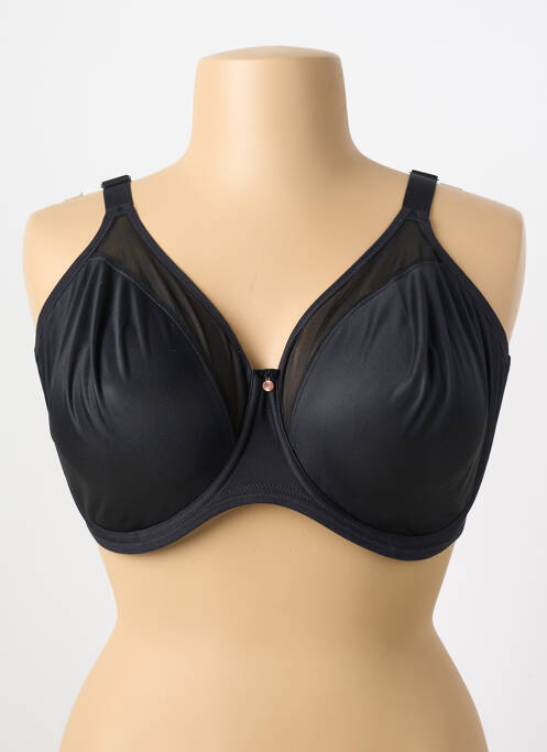 Soutien-gorge effet matière satinée haut soutien-gorge emboitant noir ELOMI femme