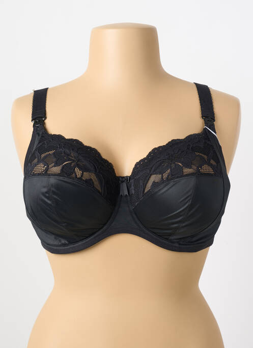 Soutien-gorge effet matière satinée haut soutien-gorge moulé noir ELOMI femme