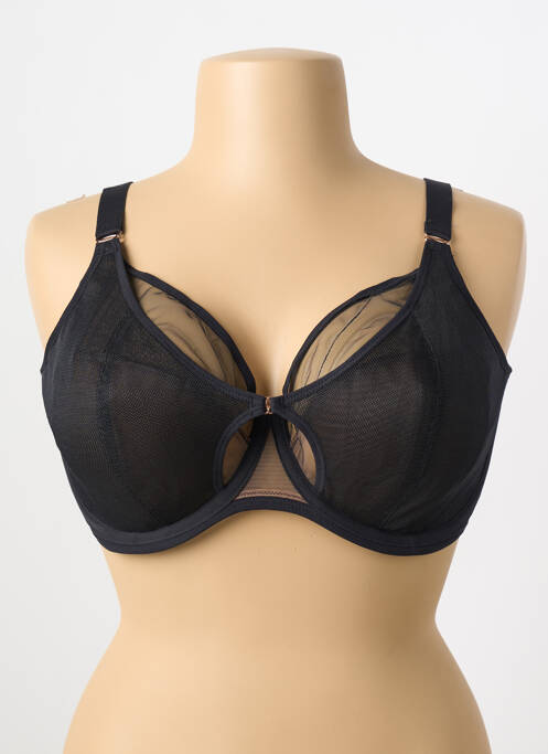 Soutien-gorge légère et transparente haut soutien-gorge emboitant noir ELOMI femme