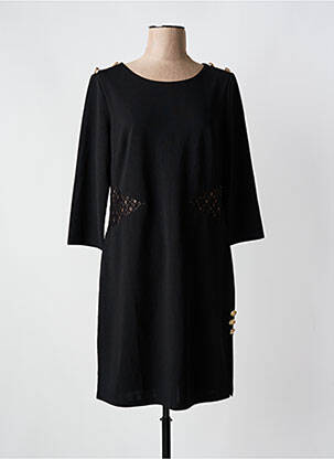 Robe mi-longue manches 3/4 manches 3/4 noir JUS D'ORANGE femme