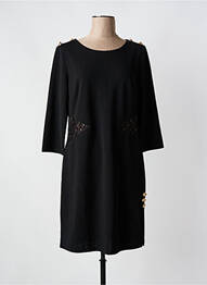 Robe mi-longue manches 3/4 manches 3/4 noir JUS D'ORANGE femme