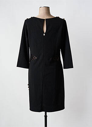 Robe mi-longue manches 3/4 manches 3/4 noir JUS D'ORANGE femme