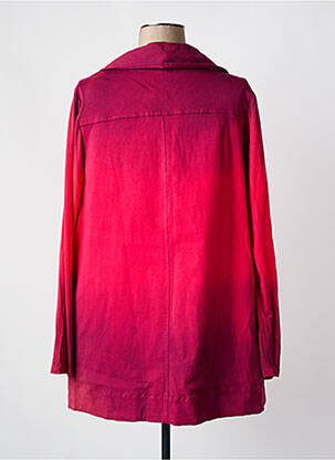 Tunique manches longues fermeture boutonnée sur le devant rouge POMME ROUGE femme